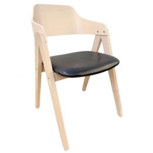 mobiliario-contract-sillon jarsy madera de hevea natural similpiel negra 4 1